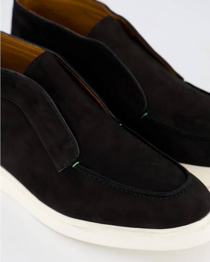 Atelier Verdi Nubuck Mid Loafer Black Heren