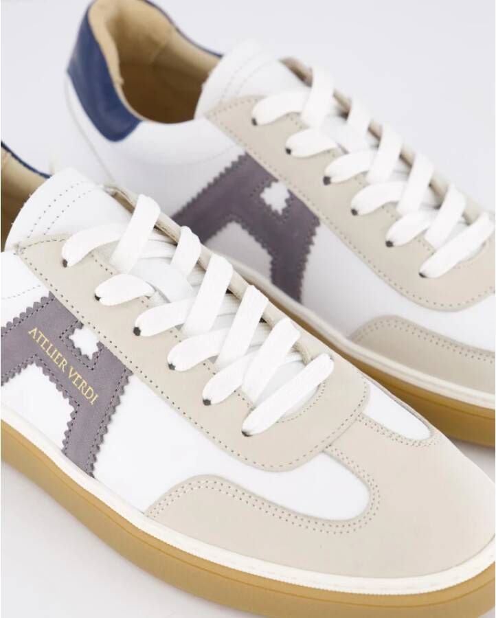 Atelier Verdi Heren Vico Sneaker Wit Grijs