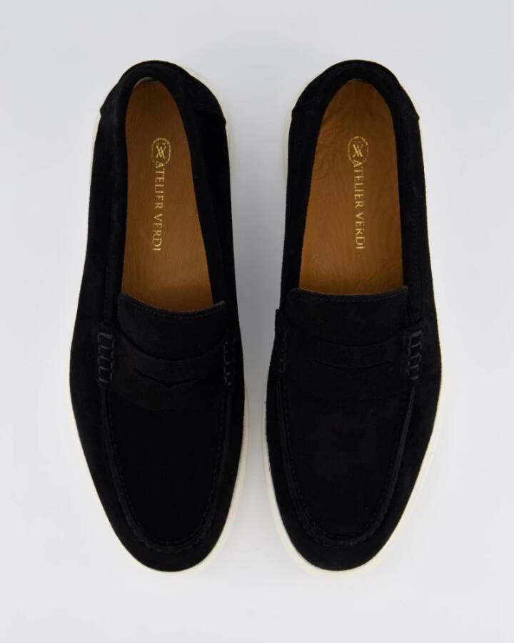 Atelier Verdi Zwarte Loafer Schoenen voor Heren Black Heren