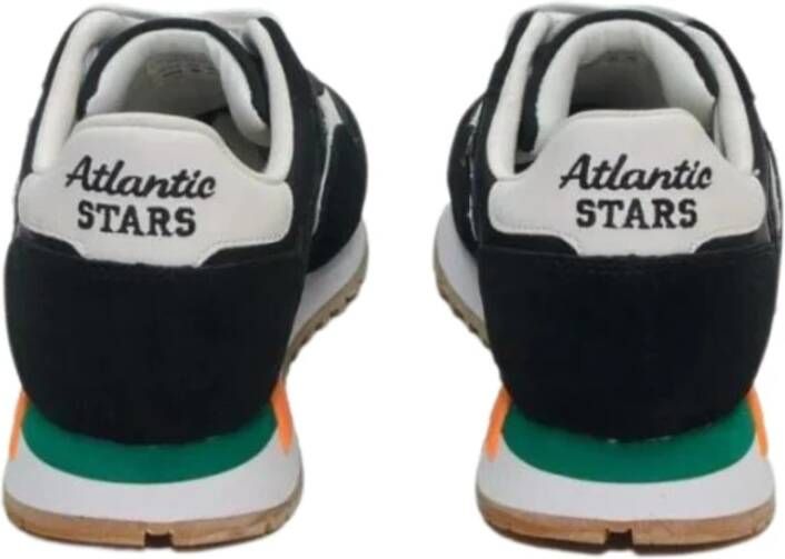 Atlantic Stars Blauwe Leren en Stoffen Sneakers Draco