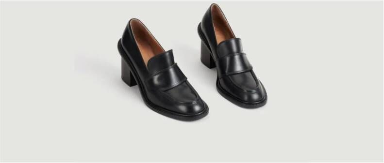 ATP Atelier Osimo Loafers Handgemaakte Italiaanse Loafer Pumps Zwart Dames