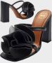 ATP Atelier Zwarte Leren Sandalen Black Dames - Thumbnail 2