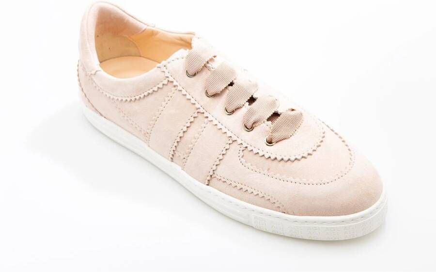 Attilio Giusti Pastel Pink Suede Sneaker Pink Dames
