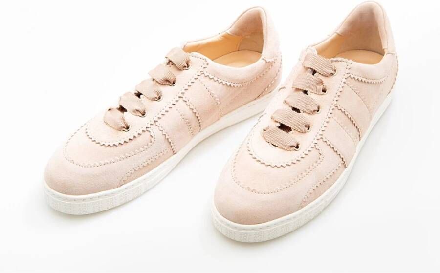 Attilio Giusti Pastel Pink Suede Sneaker Pink Dames