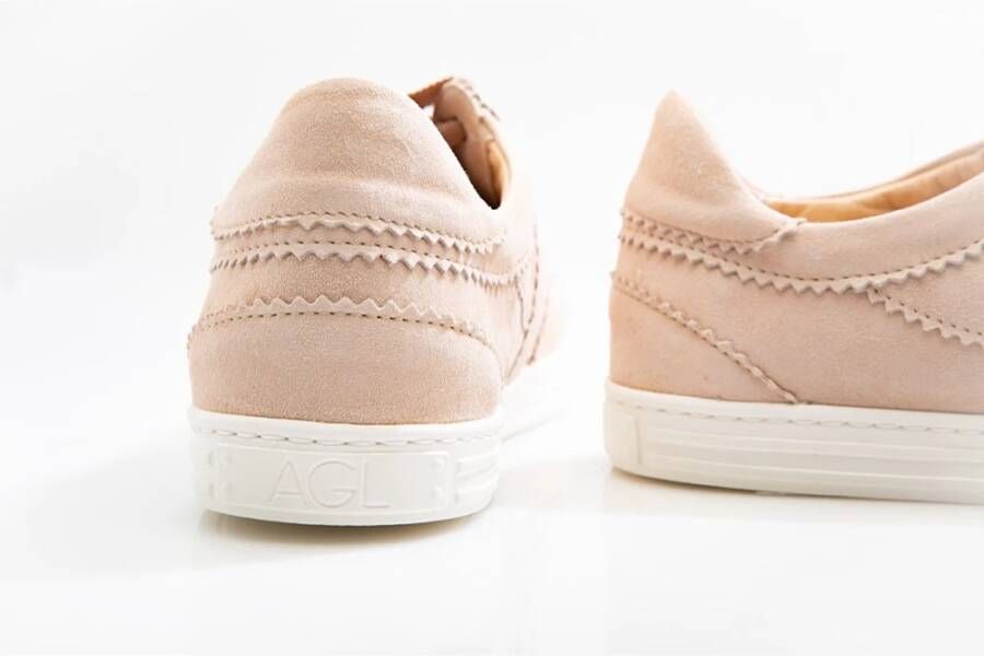 Attilio Giusti Pastel Pink Suede Sneaker Pink Dames