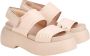 AGL Beige Puffy Platte Sandalen Beige Dames - Thumbnail 8