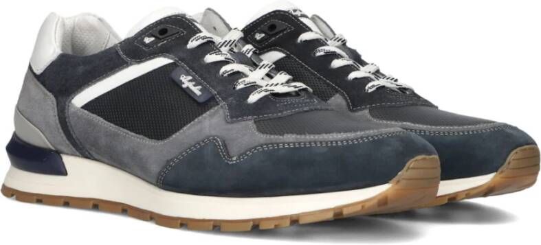Australian Blauwe Suède Lage Sneakers Novecento Multicolor Heren