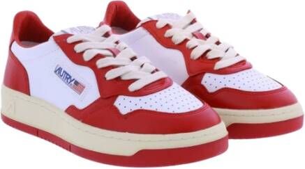 Autry Lage Leren Sneakers voor Vrouwen Rood Dames