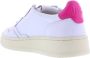 Autry Witte Lage Sneakers van Leer met Roze Hiel Detail White Dames - Thumbnail 2