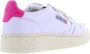Autry Witte Lage Sneakers van Leer met Roze Hiel Detail White Dames - Thumbnail 3