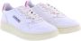 Autry Witte Lage Sneakers van Leer met Roze Hiel Detail White Dames - Thumbnail 4