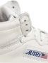 Autry Vintage Hoge Leren Sneakers met Geperforeerde Neus Wit - Thumbnail 8