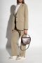 Autry Vintage-geïnspireerde leren sneakers met iconische groene hak Beige Dames - Thumbnail 14