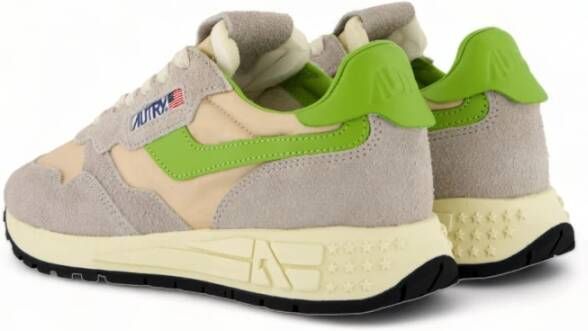 Autry Beige Groen Reelwind Hardloopschoenen