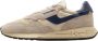 Autry Beige Leren Sneakers met Blauwe Accenten - Thumbnail 2