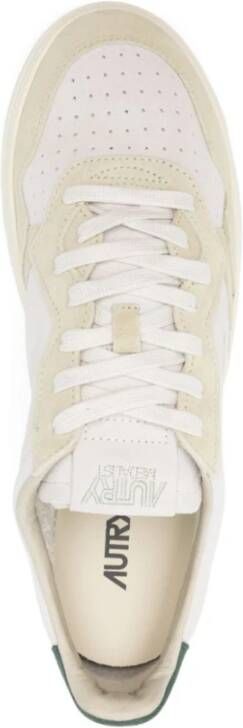 Autry Beige Sneakers Veters Rubberen Zool Beige Heren