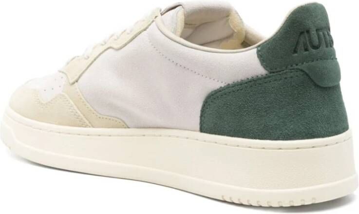 Autry Beige Sneakers Veters Rubberen Zool Beige Heren