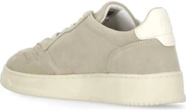 Autry Beige Suède Leren Sneakers met Logo's