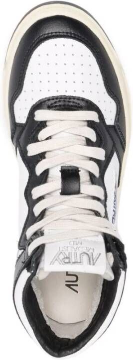 Autry Bicolor Leren Dames Sneakers Zwart Dames