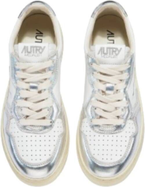 Autry Bicolor Leren Sneakers Wit Zilver Multicolor Heren