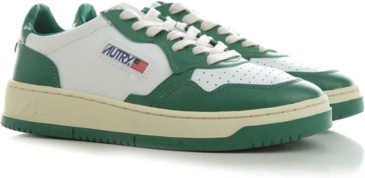 Autry Bicolor Wit en Groene Sneakers Groen Heren