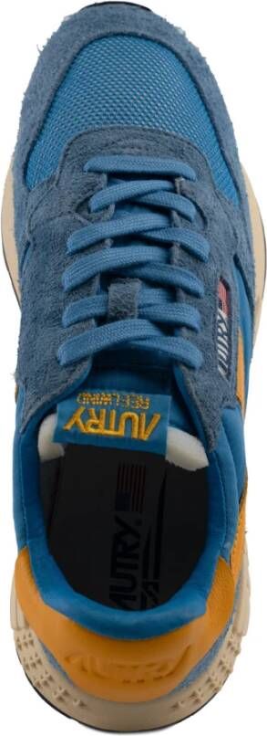 Autry Blauw en gele suède sneakers Blue Heren
