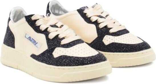 Autry Blauwe Glitter Panel Sneakers