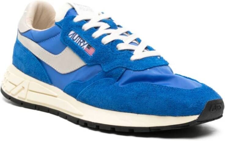 Autry Blauwe Reelwind Sneakers met Grijze en Witte Accenten Blue Heren