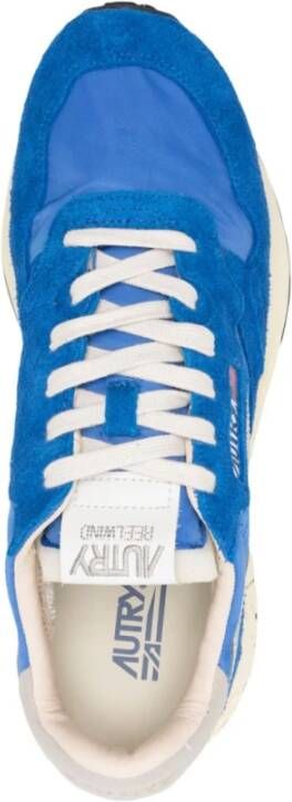 Autry Blauwe Reelwind Sneakers met Grijze en Witte Accenten Blue Heren