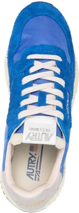 Autry Blauwe Suède Sneakers Multicolor Heren