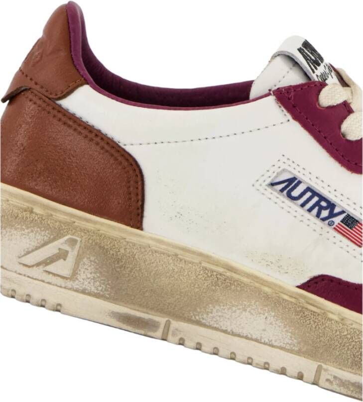 Autry Vintage Street Leren Sneakers Pink Dames