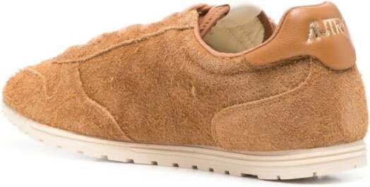 Autry Bruine Sneakers Veters Rubberen Zool