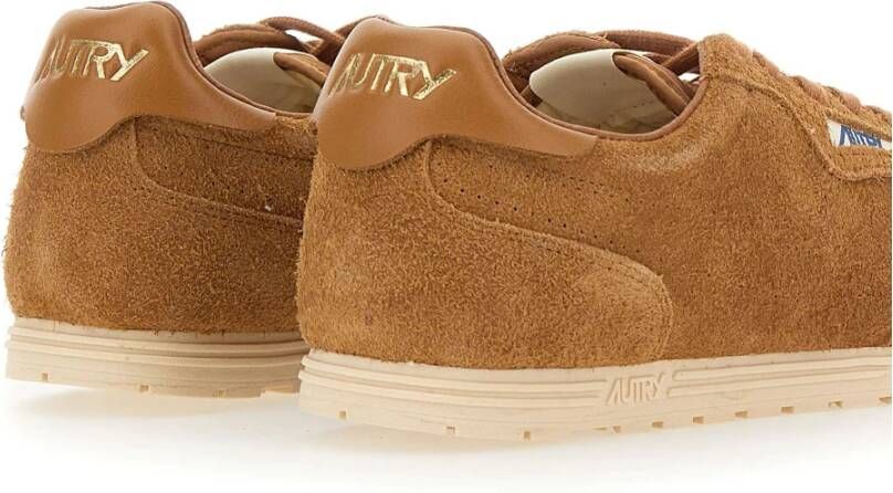Autry Bruine Sneakers Windspin Collectie Aardekleur