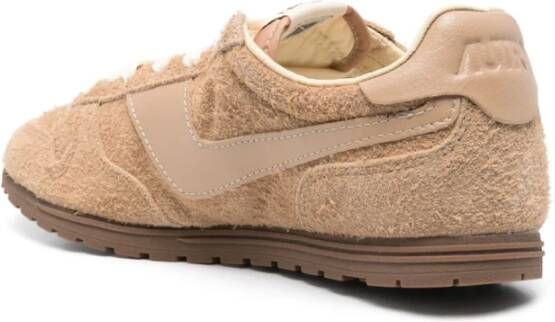 Autry Bruine Stijlvolle Sneakers met Windspin Sluiting