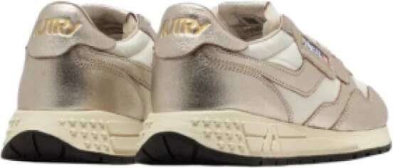 Autry Chique Retro Hardloopschoen Goud Wit