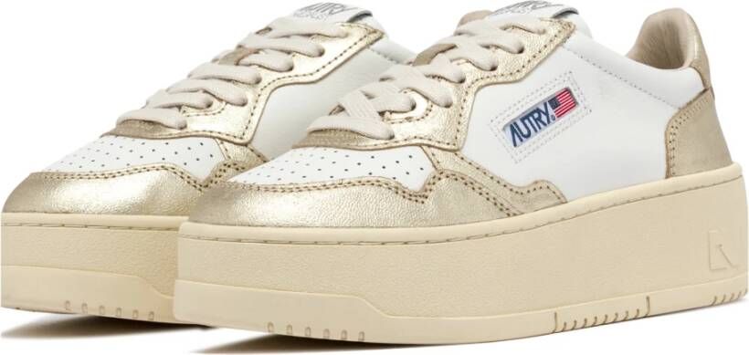 Autry Chunky Platform Sneakers met Color Block Design Yellow Dames