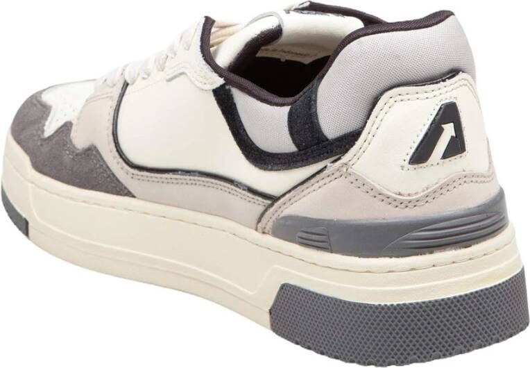 Autry Crème zwarte suède lage sneakers Black Heren