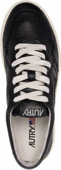 Autry Dallas Baskets 41 Zwart Leer Vetersluiting Zwart Heren