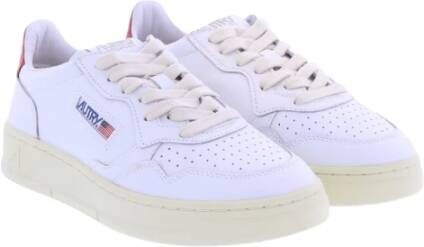 Autry Lage Wit Rood Sneakers White Dames