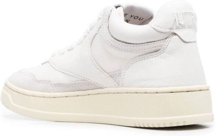 Autry Dames Open Mid Sneakers White Dames