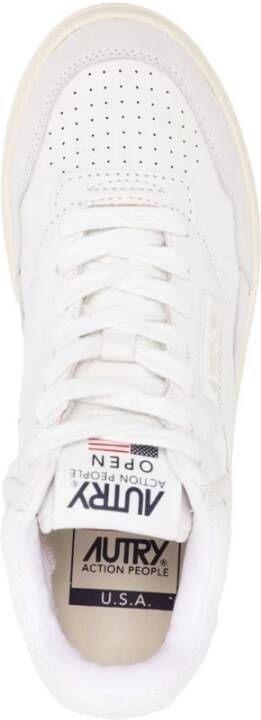 Autry Dames Open Mid Sneakers White Dames