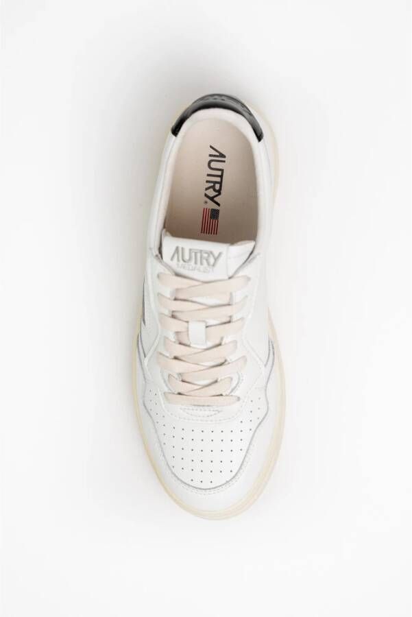 Autry Dames Sneakers Wit Zwart Leer Wit Dames