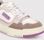Autry Gestikte Leren Sneakers met Logodetail Multicolor Dames - Thumbnail 3