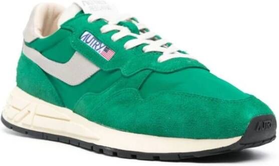 Autry Groene Suède Sneakers Reelwind LOW Green Heren