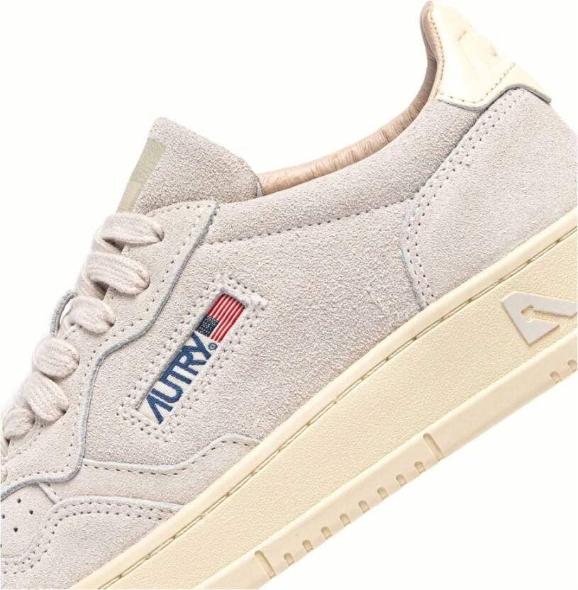 Autry Grijze leren sneaker Medalist model