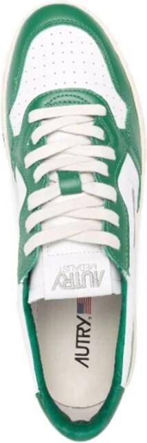 Autry Groene Leren Lage Sneaker Green Heren