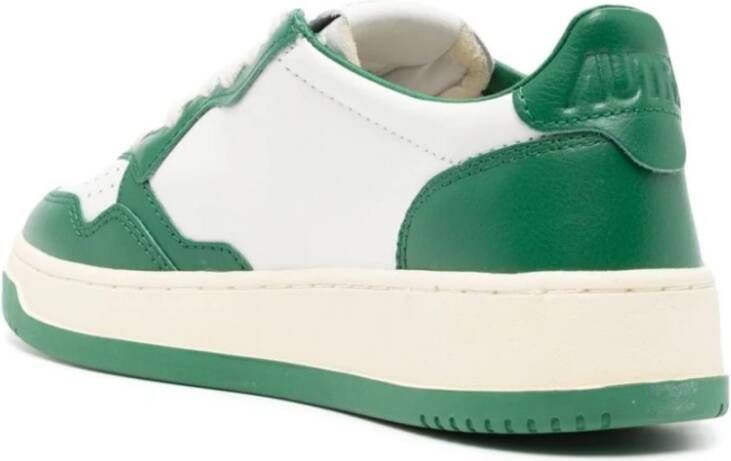 Autry Groene Sneakers Paneelontwerp Ronde Neus