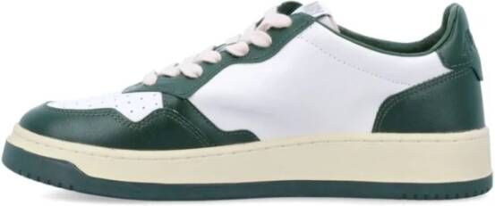 Autry Medalist Leren Sneakers Wit Groen