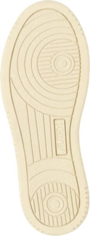 Autry Groene Vintage-geïnspireerde Platte Schoenen White Dames