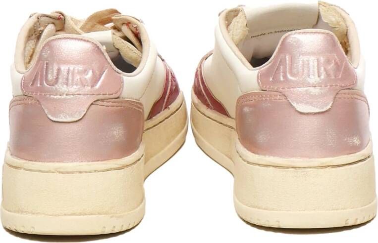 Autry Handgemaakte Leren Sneakers in Wit Multicolor Dames